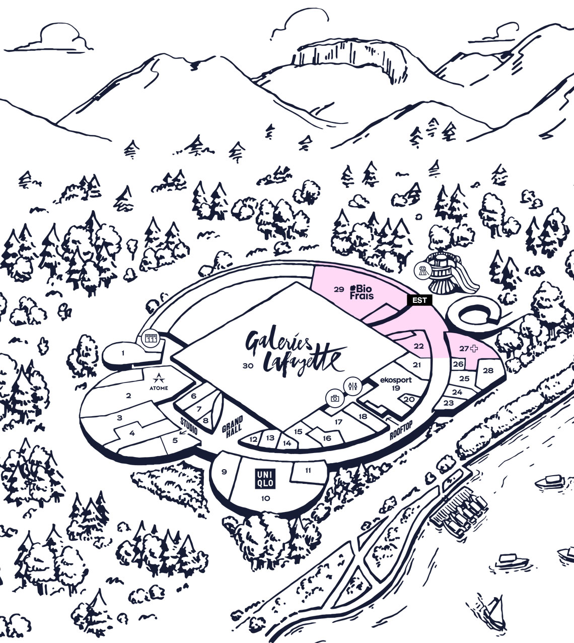 Carte — entrée Est 