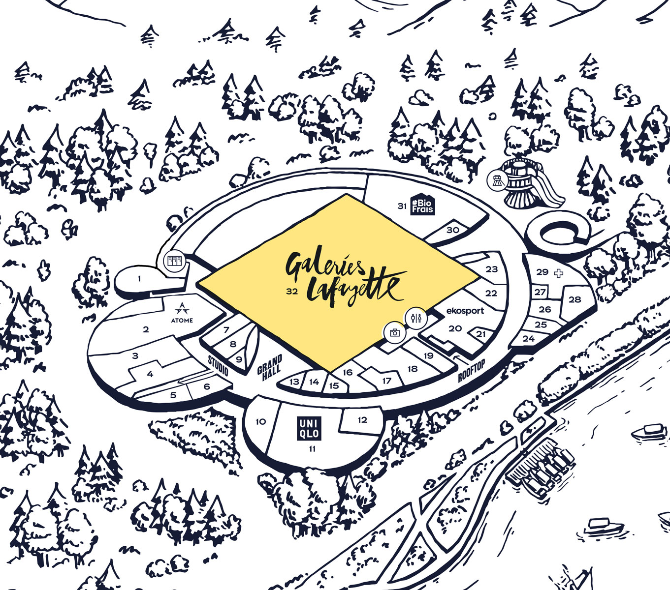 Map — Center Entrance 